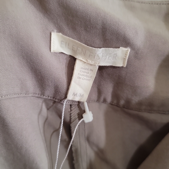 NWT Eileen Fisher Straight Leg Trouser Pants In Beige Medium Neutral Capsule - Picture 2 of 6